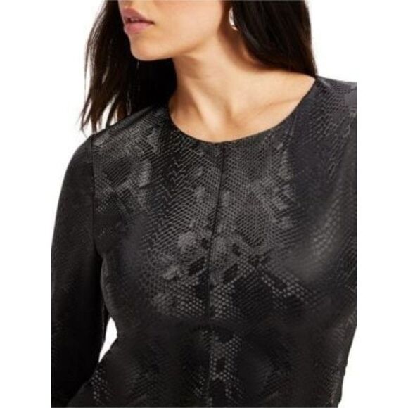 Good American Sz. 2X New with Tags ​Snakeskin Print Faux Leather Bodysuit - Picture 3 of 12